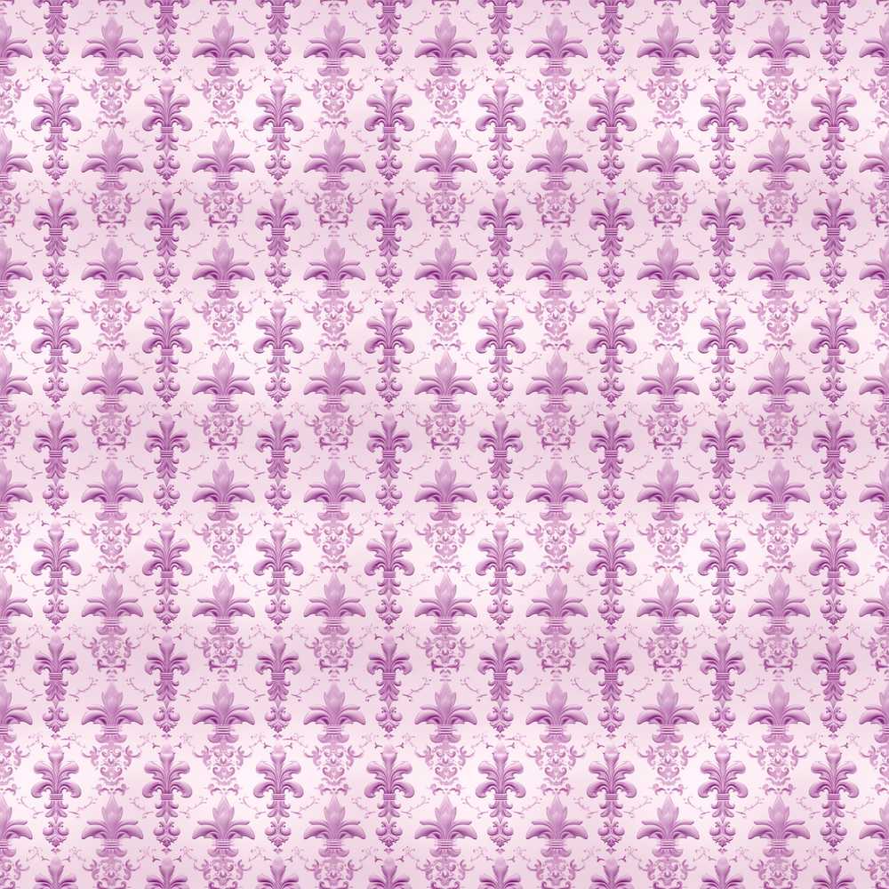 Classic French Fleur de Lis Pattern in Light Lavender on