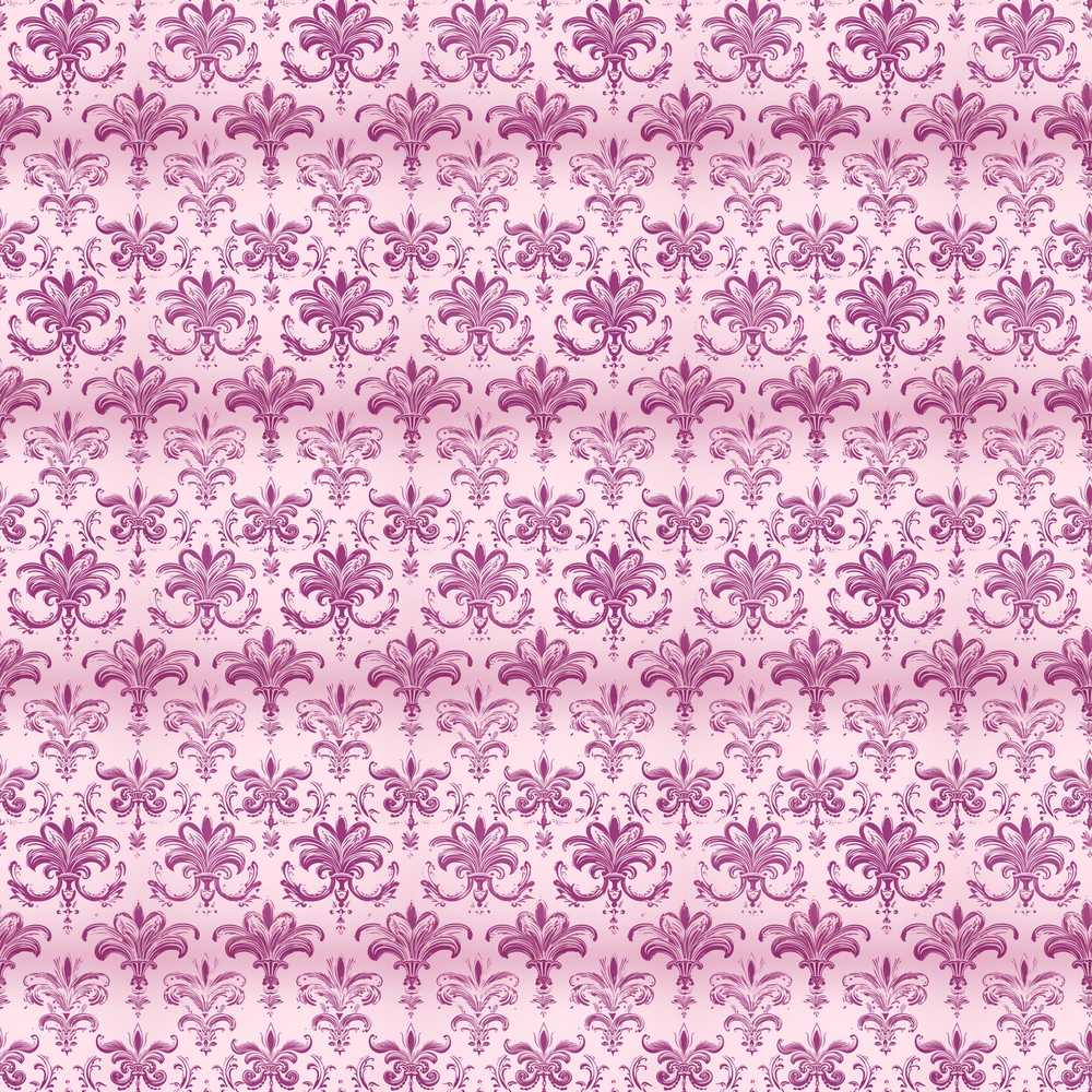 Bold Purple Fleur De Lis Damask Pattern Classic Repeat