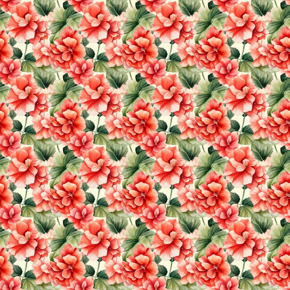 Light Coral Floral Soft Vintage Garden Botanical Wildflower Pattern