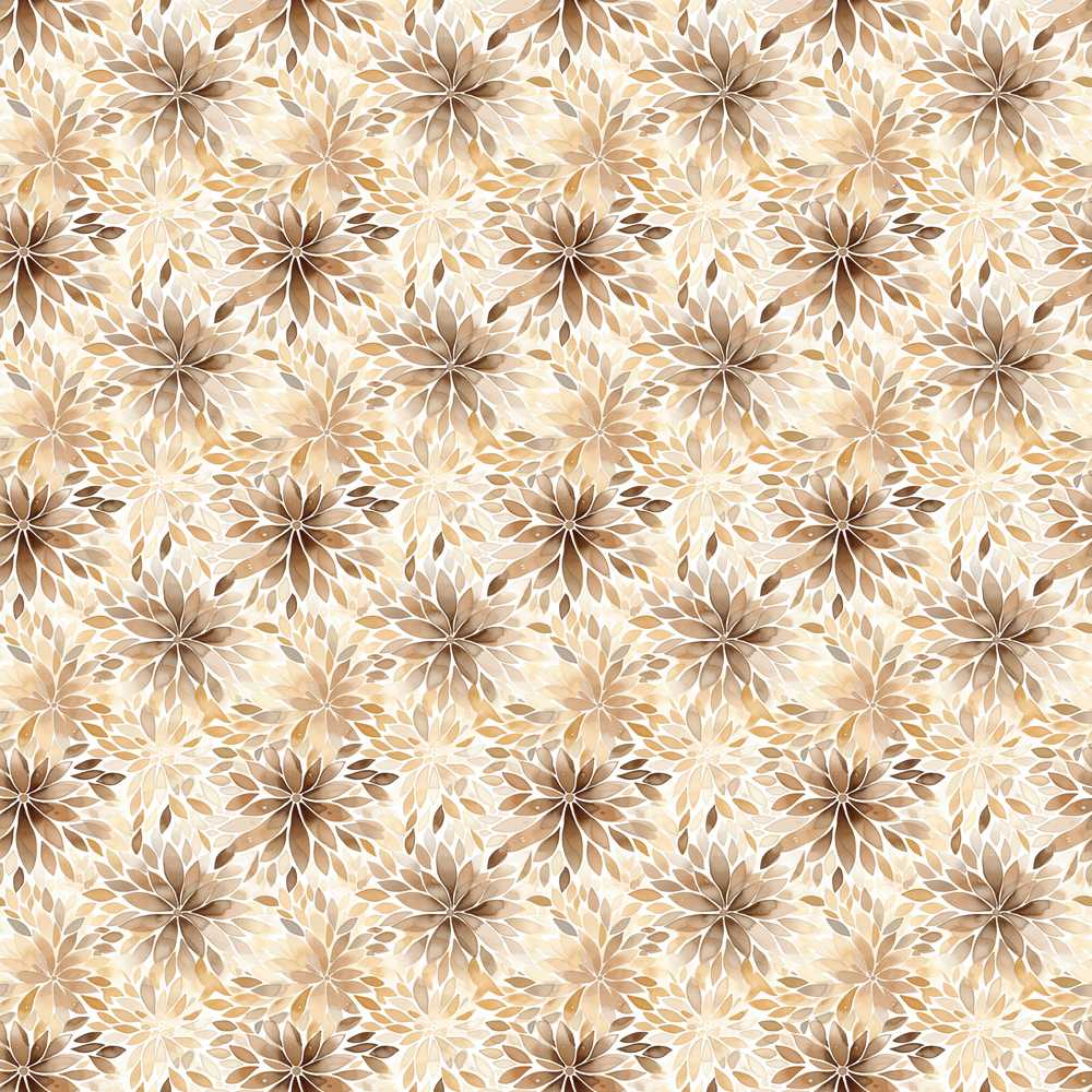 Elegant Beige Floral Watercolor Petal Burst Wildflower Pattern Botanical