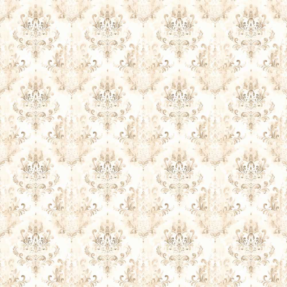 Elegant Neutral Beige Vintage Damask Floral Wildflower Pattern Botanical