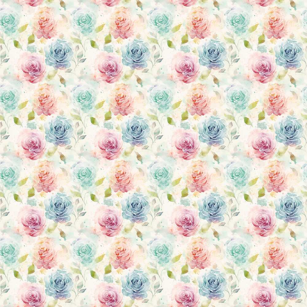 Classic Rose Bouquet Floral Vintage Wildflower Pattern Botanical
