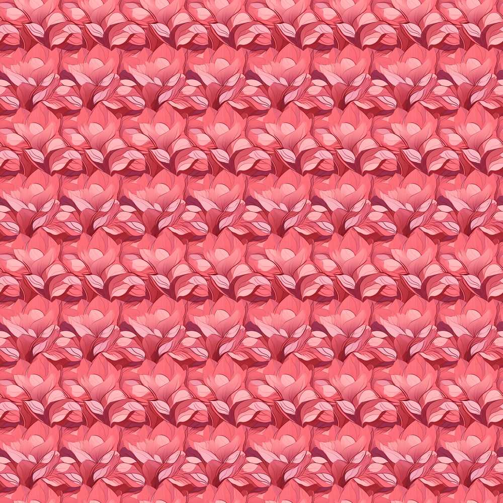Layered Pink Rose Blossom Floral Wildflower Pattern Botanical
