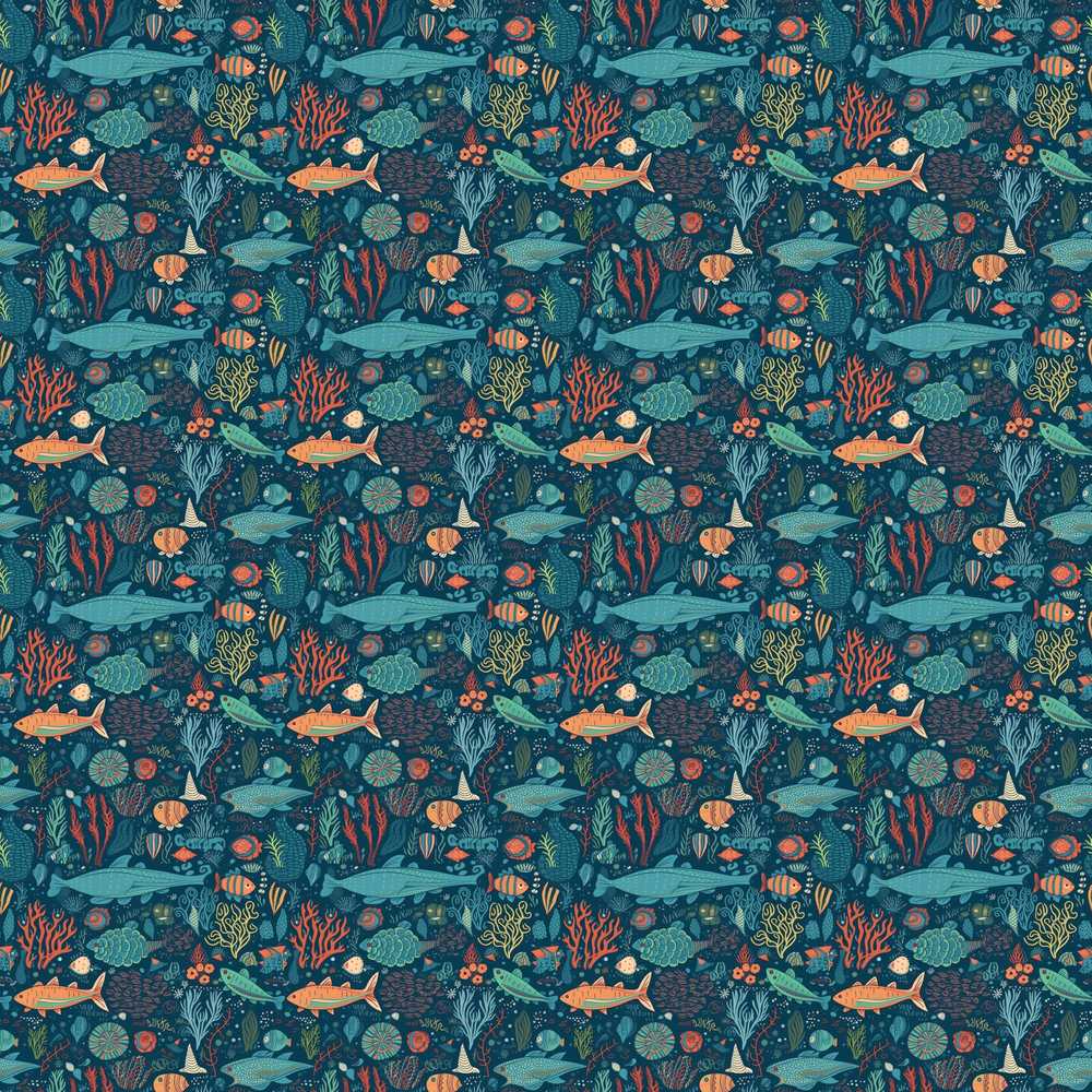 Vibrant Deep Sea Marine Life Fish Coral Coastal