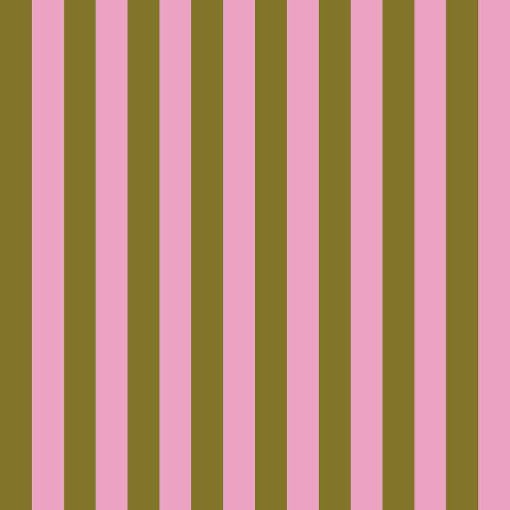 Wavy Olive Green and Pink Vertical Stripes Repeat