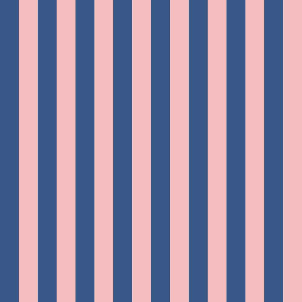 Wavy Navy Blue and Soft Pink Vertical Stripes