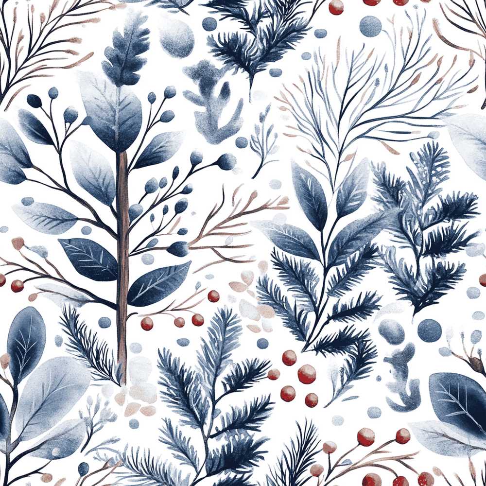 Vintage Nordic Stripe Snowflake Festive Holiday Seasonal Pattern
