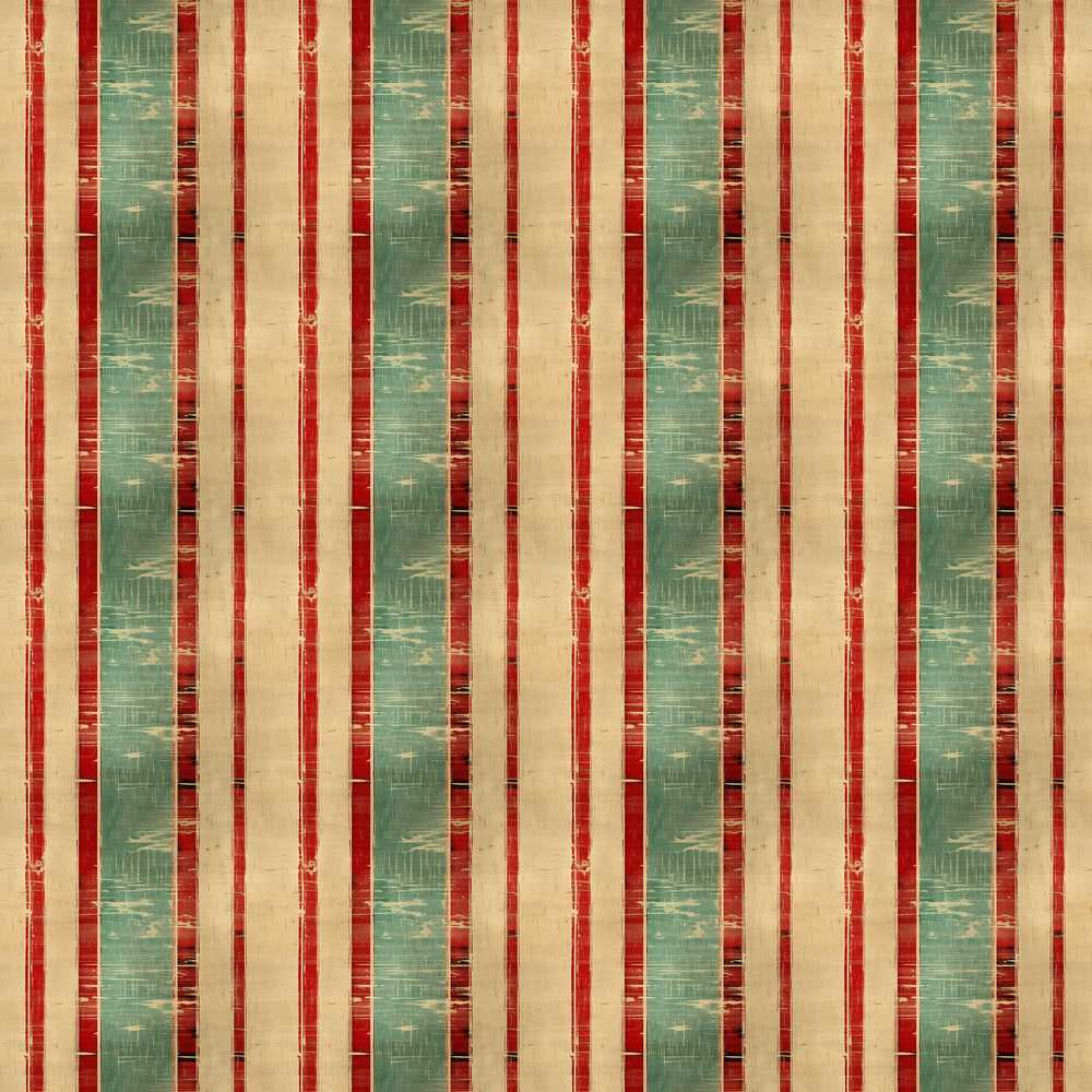 Rustic Distressed Stripe Red Green Vintage Repeat Pattern