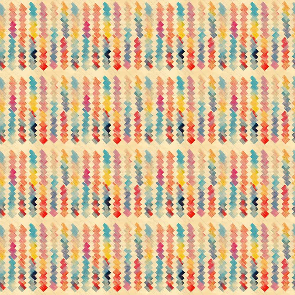 Abstract Colorful Brushstroke Zigzag Art Texture Pattern Design