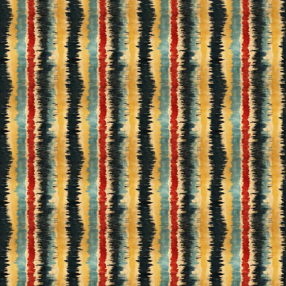 Vintage Tribal Ikat Stripe Multicolor Distressed Repeat Pattern