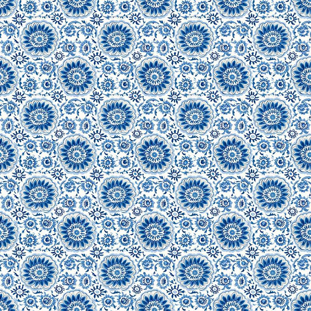 Blue Daisy Floral Repeat Wildflower Pattern Botanical