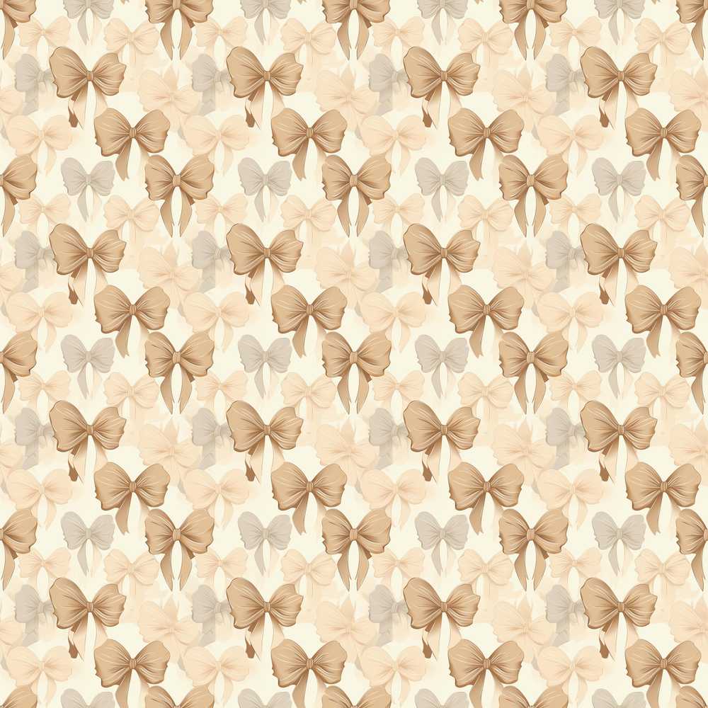 Neutral Beige Elegant Bow Pattern with Soft Shadows