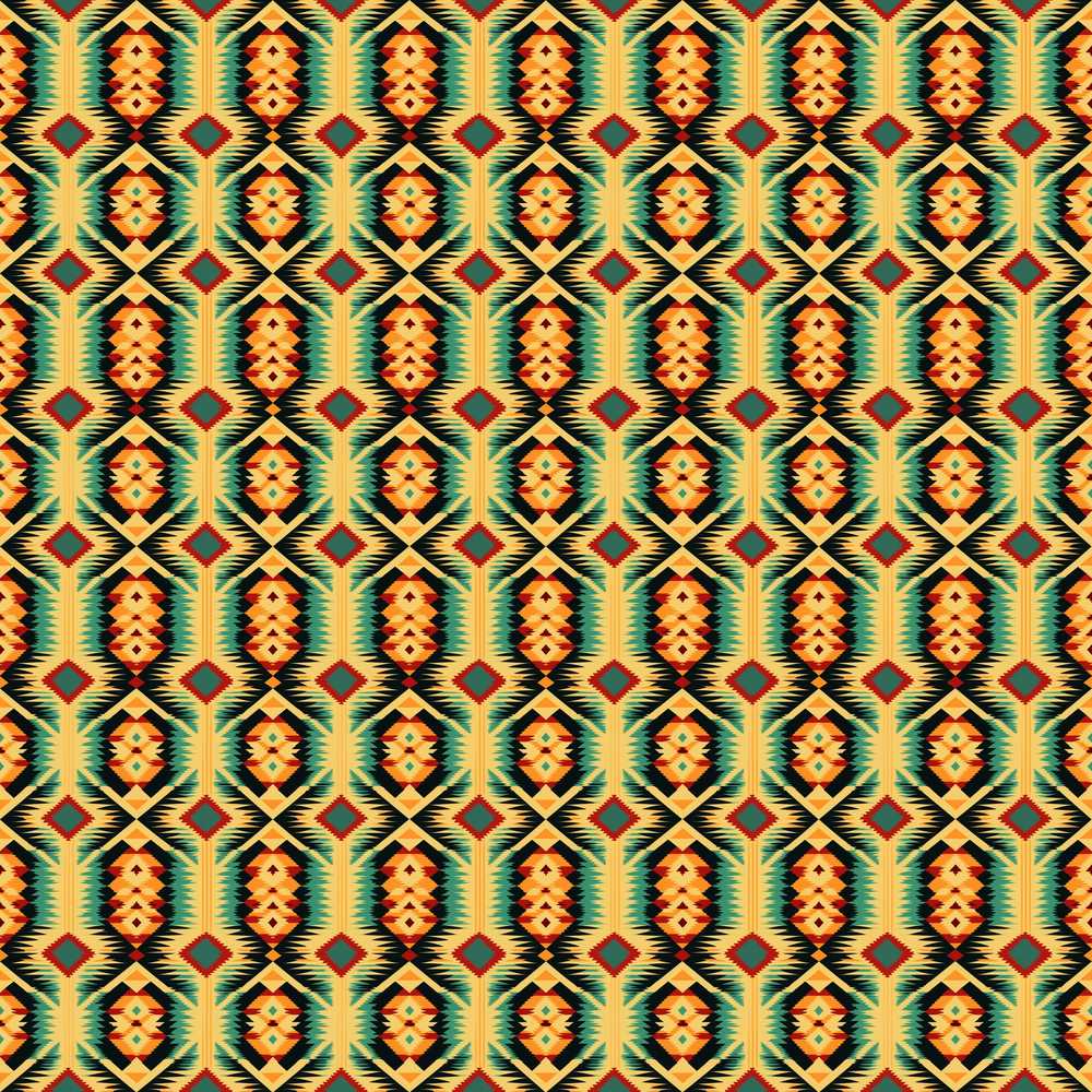 Southwest Inspired Pattern in Green Yellow and Red