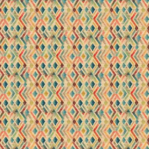 Abstract Geometric Diamond Pattern in Soft Multicolor Tones