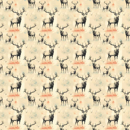 Artistic Deer Illustration with Abstract Background Art Texture