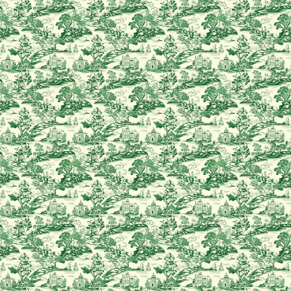 Classic Green Garden Landscape with Villas Scenic Toile