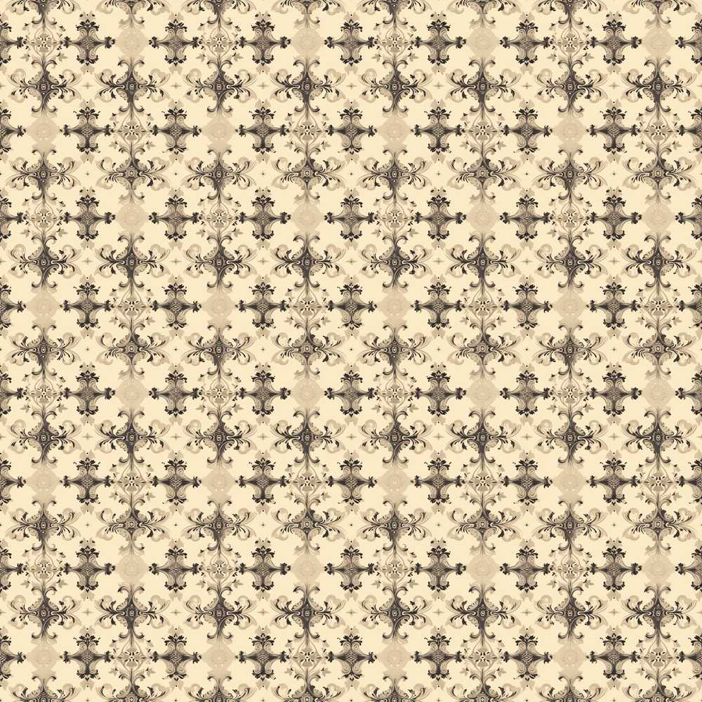 Classic Beige Ornamental Vintage Damask Decorative Repeat Pattern