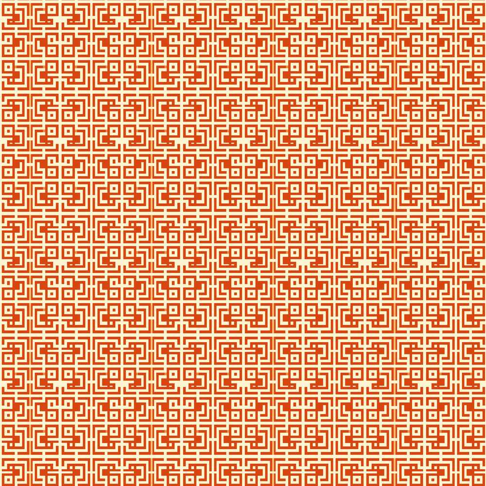 Orange Cream Abstract Maze Geometric Art Texture Pattern
