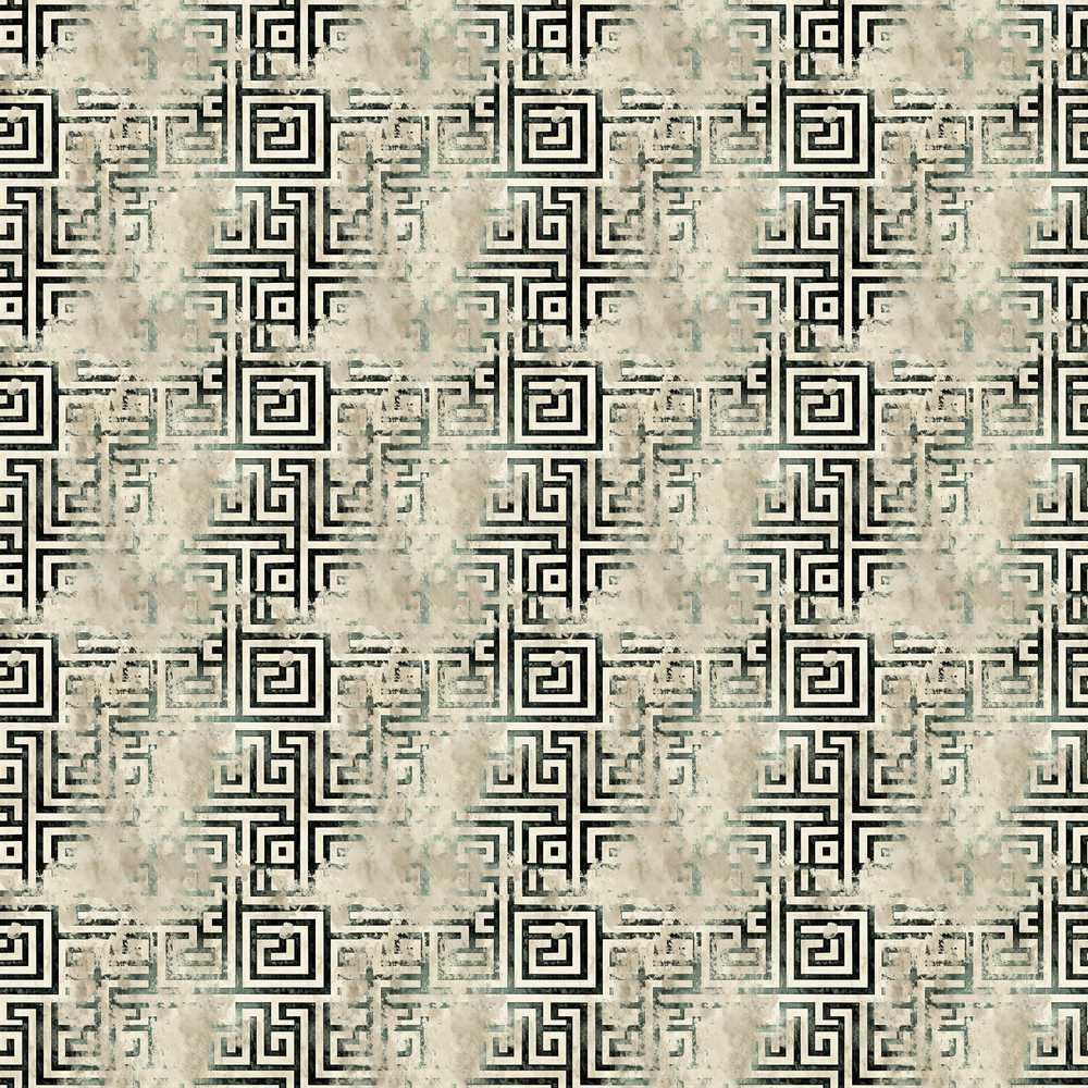 Distressed Grey Black Tribal Maze Abstract Art Texture