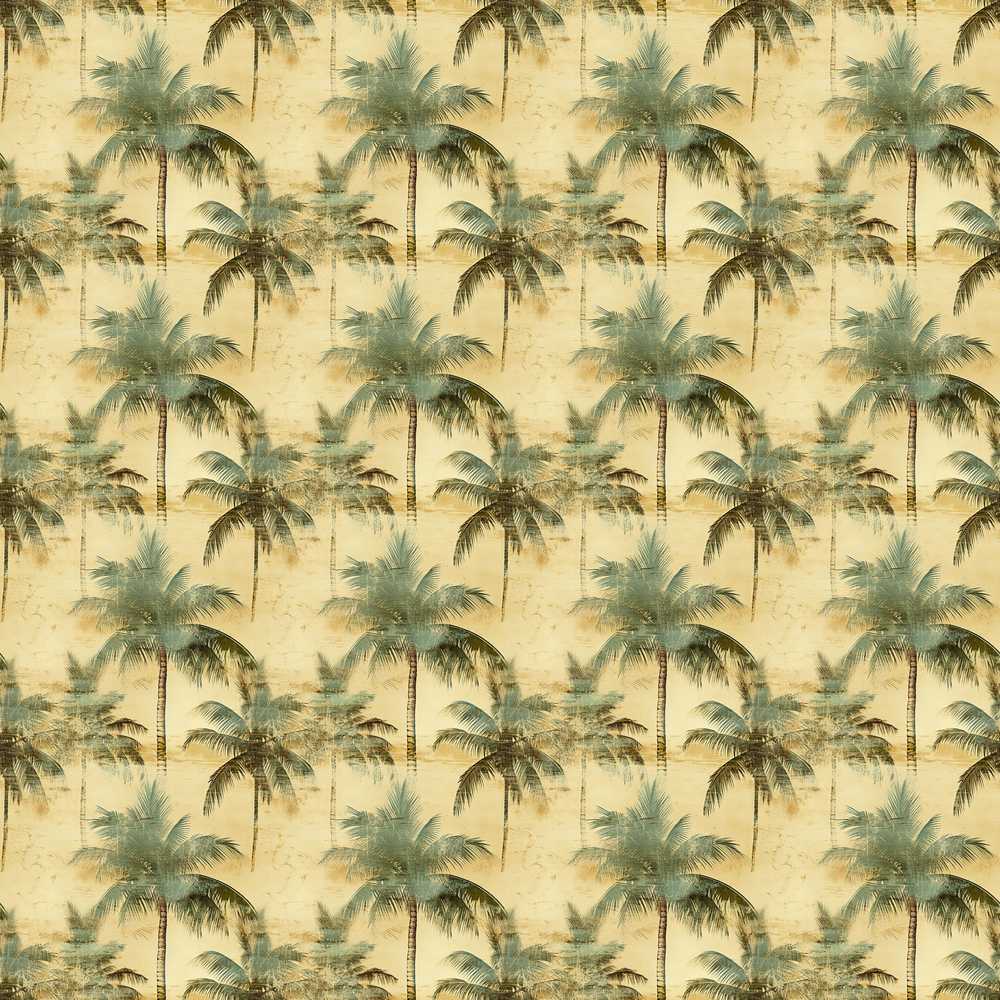 Soft Green Tropical Palm Tree Vintage Decorative Repeat