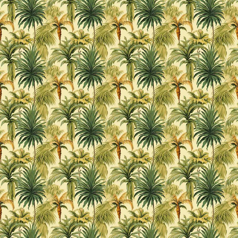 Lush Green Tropical Palm Jungle Decorative Repeat Pattern