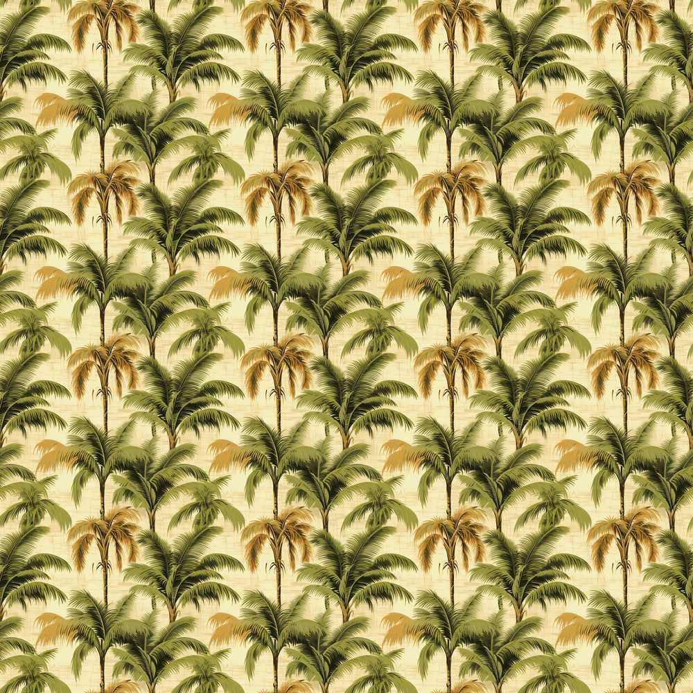 Classic Palm Tree Botanical Vintage Wildflower Pattern
