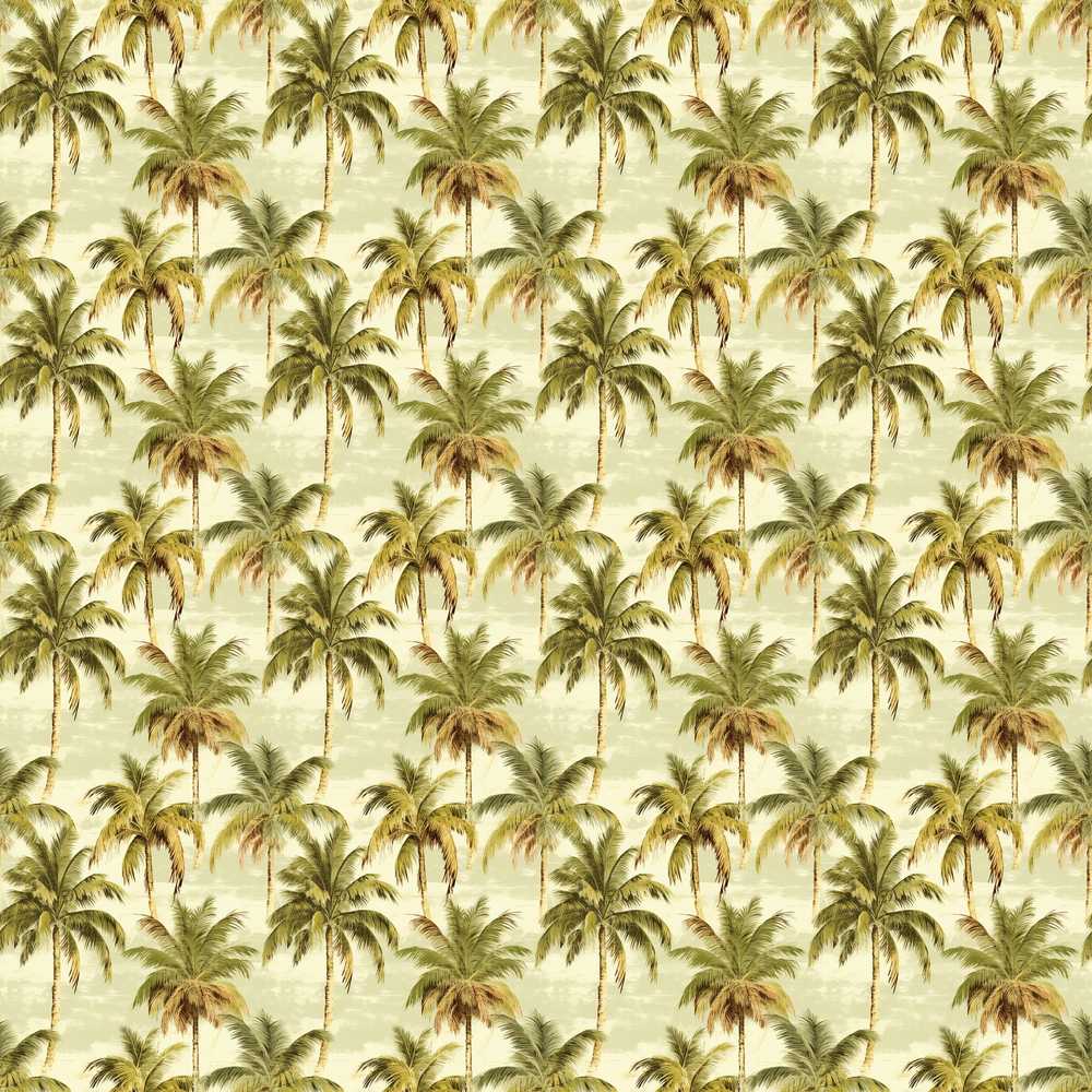 Muted Green Palm Tree Tropical Vintage Decorative Repeat