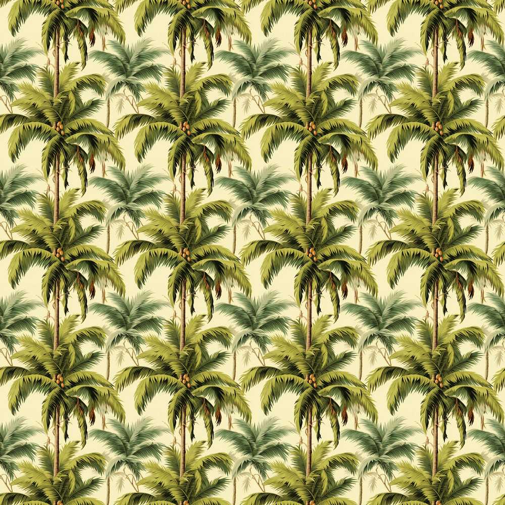 Tropical Coconut Palm Tree Vintage Decorative Repeat Pattern