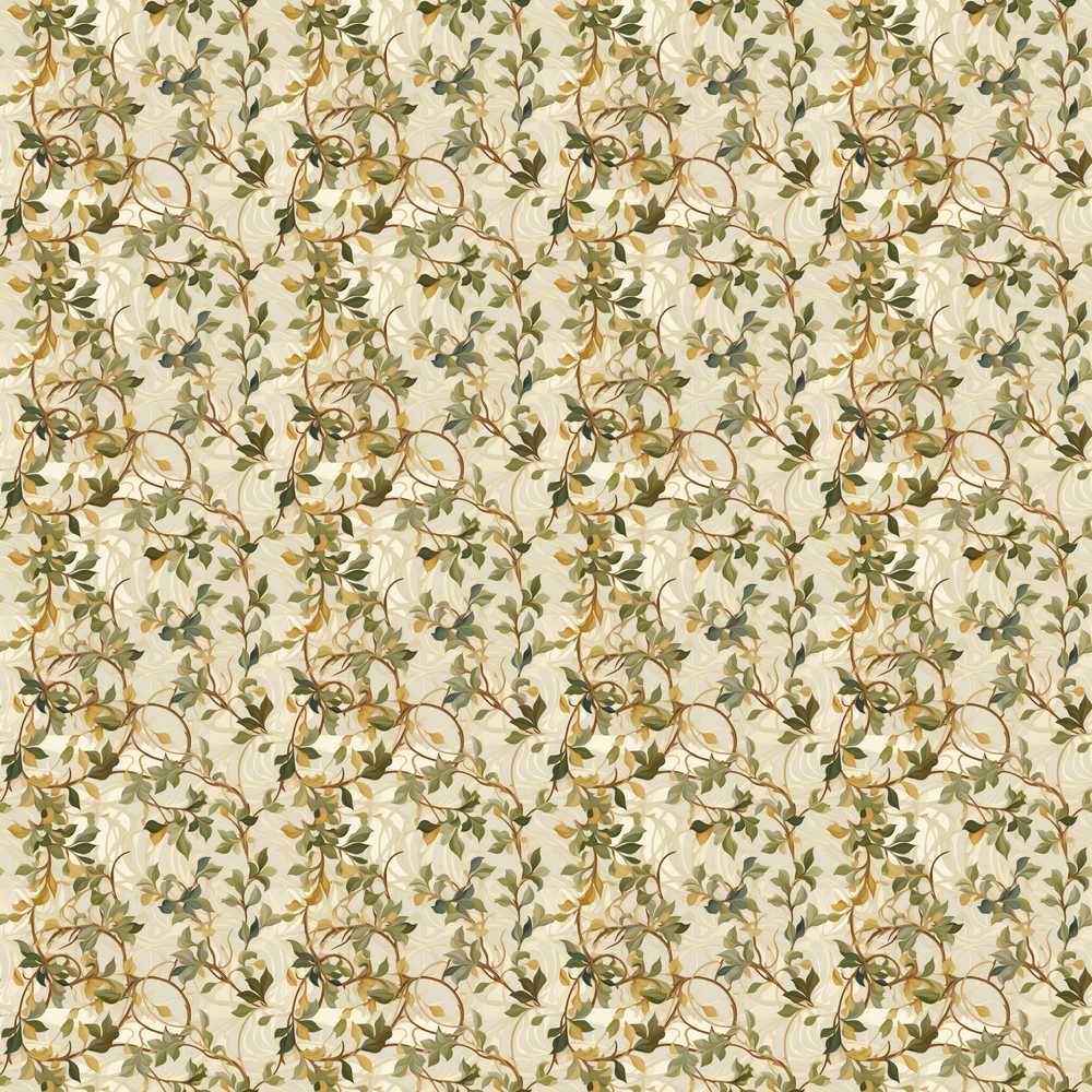 Soft Neutral Botanical Vine Leaves Wildflower Pattern