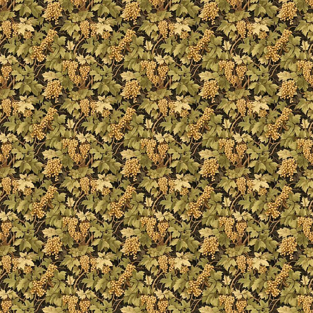 Vintage Cream Grape Cluster Dark Background Decorative Repeat