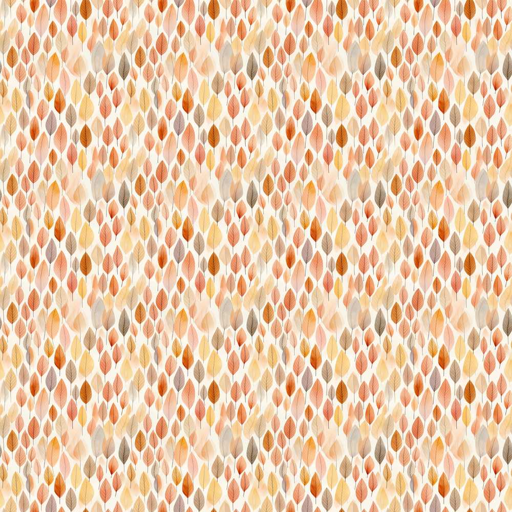 Soft Pastel Falling Leaves Autumn Wildflower Pattern Botanical