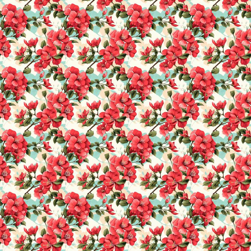 Vintage Red Hibiscus Flowers with Soft Blue Background Wildflower