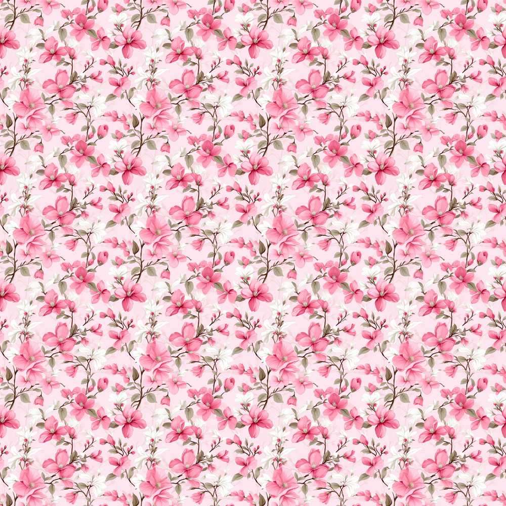 Soft Pink Magnolia Blossom Branches on Pastel Background Wildflower