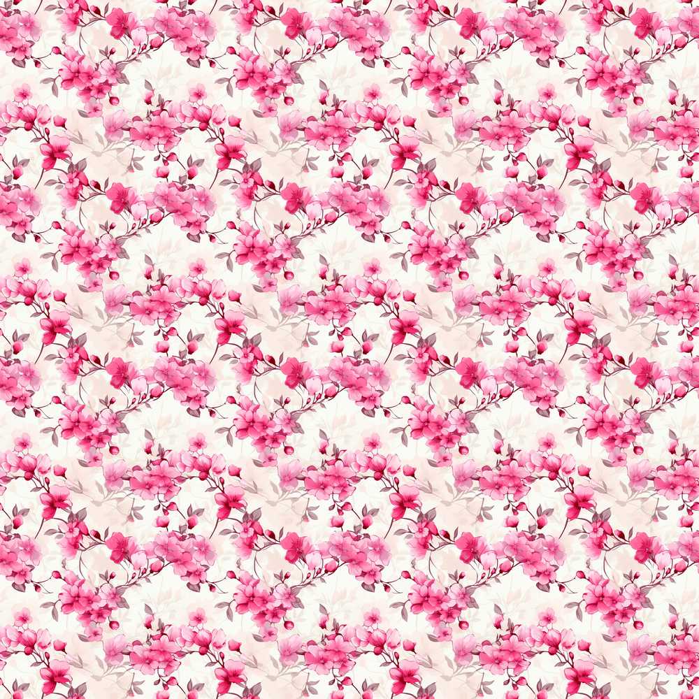 Elegant Pink Sakura Blossom Branches on Neutral Background Wildflower