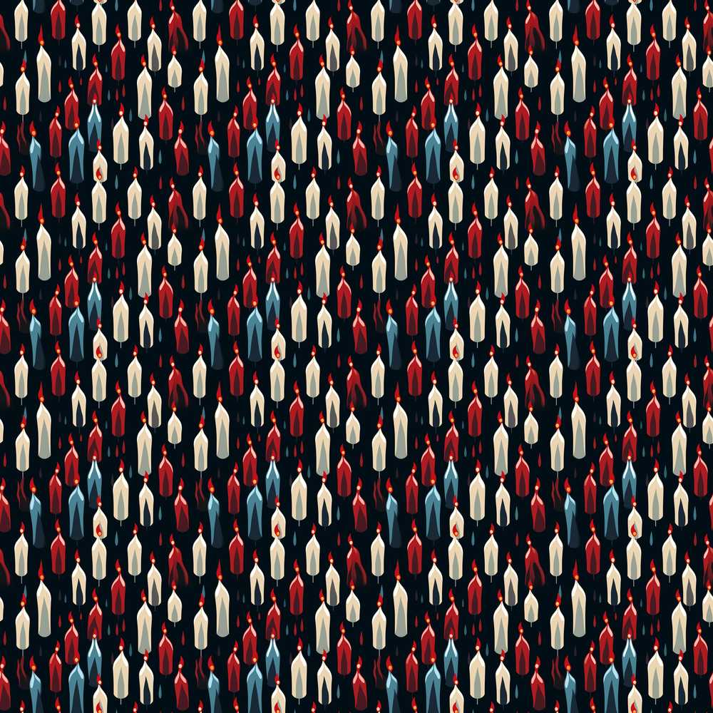 Abstract Dripping Candle Shapes on Dark Art Texture