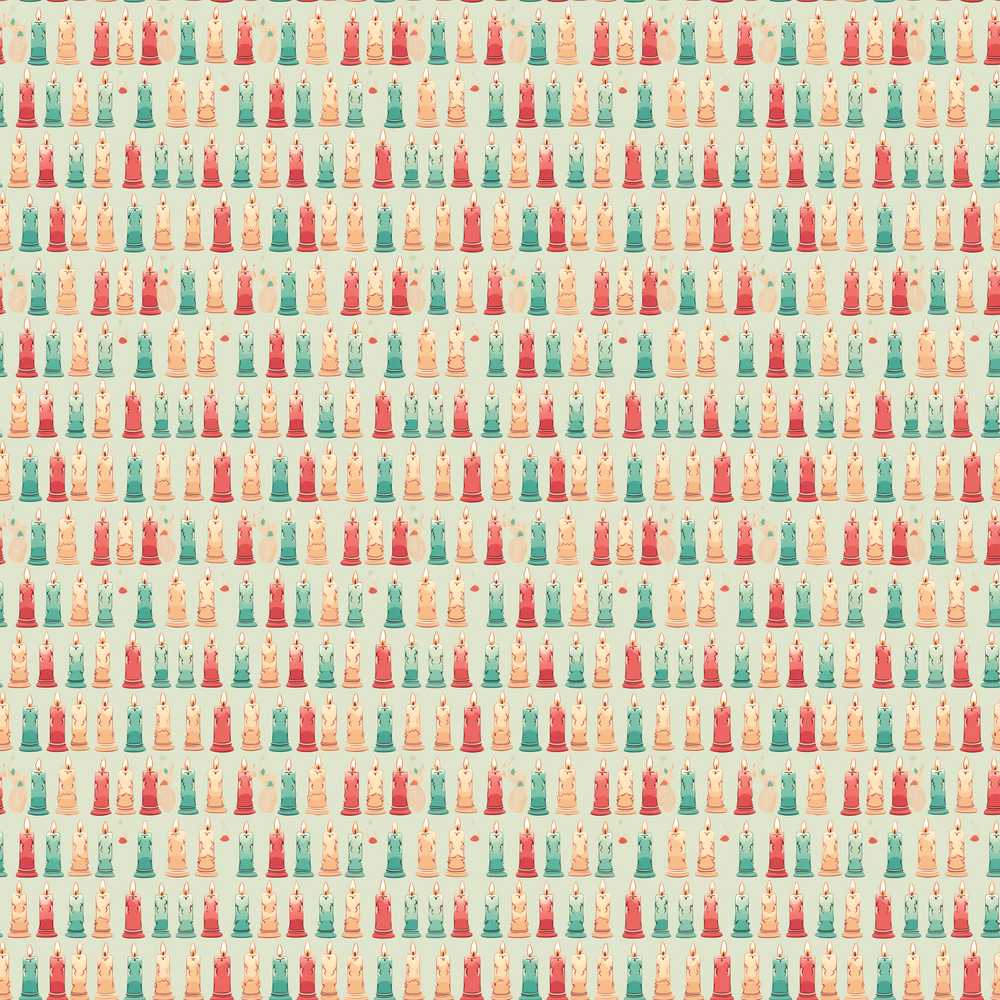 Pastel Multicolor Standing Candles Repeating Pattern Decorative Repeat