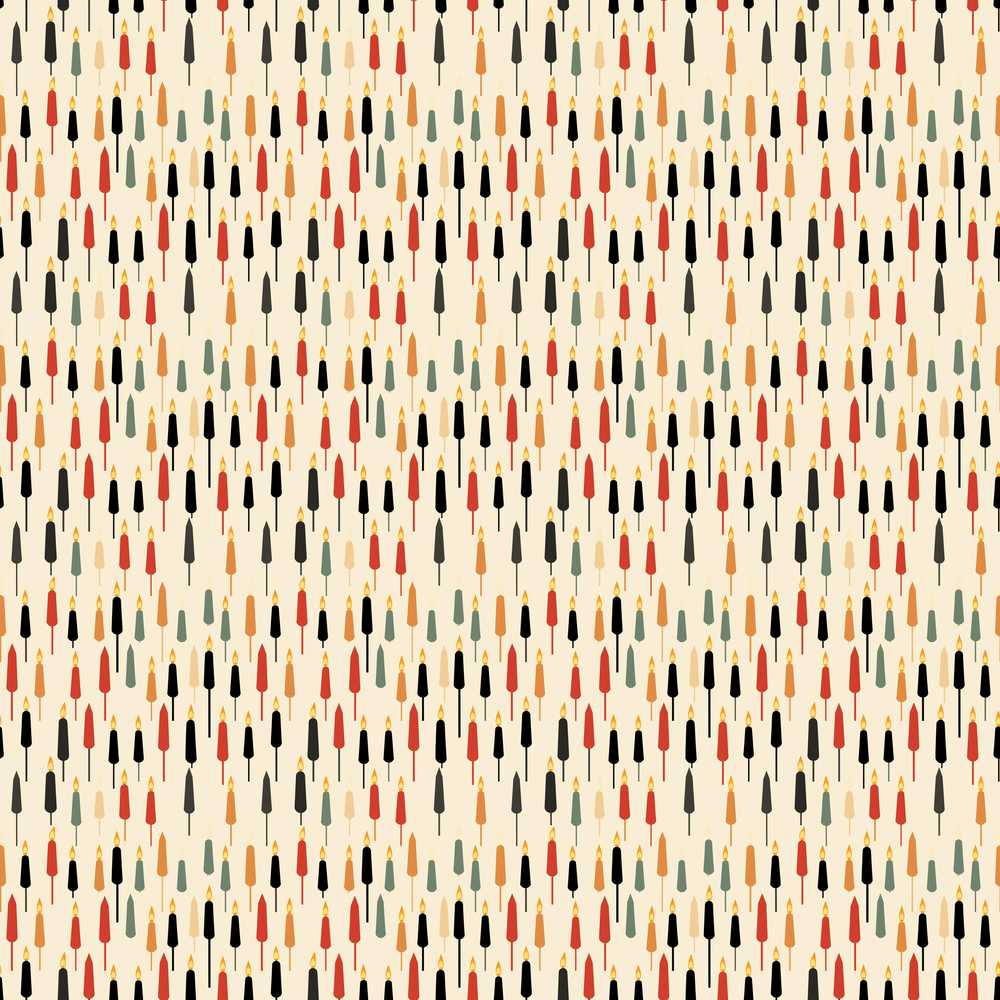 Minimal Tall Candle Silhouettes in Warm Tones Decorative