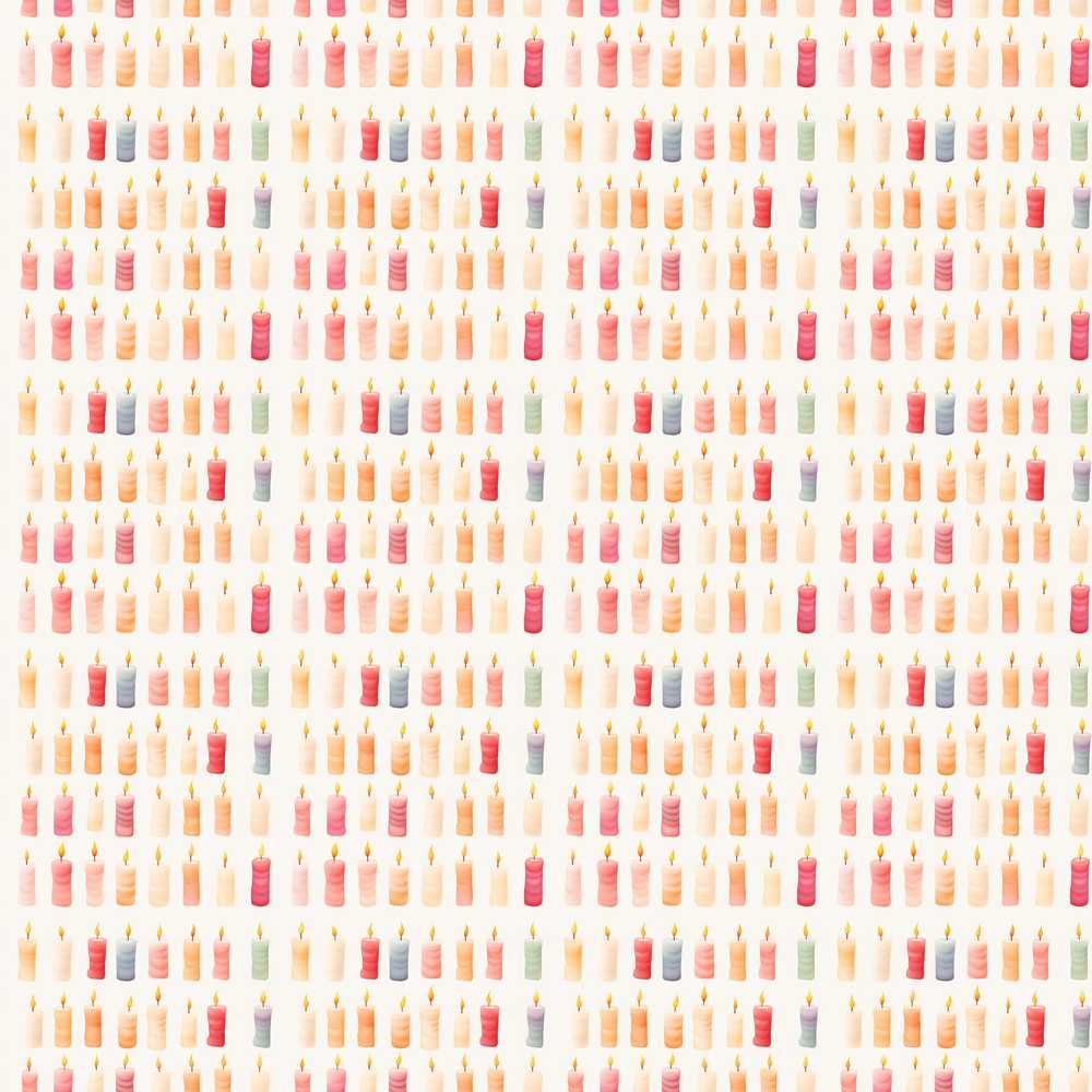 Soft Pastel Small Candles Minimal Repeating Decorative Repeat