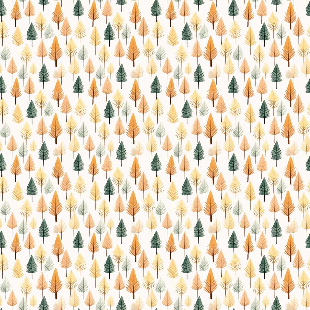 Autumn Leaves in Soft Pastel Tones Wildflower Pattern Botanical