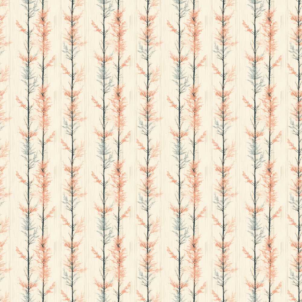 Delicate Bare Trees with Blush Foliage Decorative Repeat