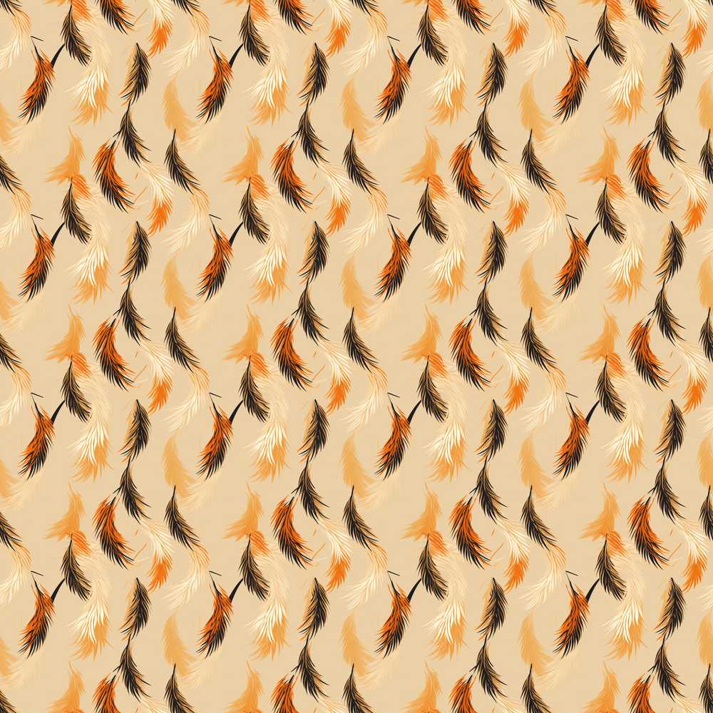 Soft Feather Style Leaves in Warm Autumn Tones Wildflower