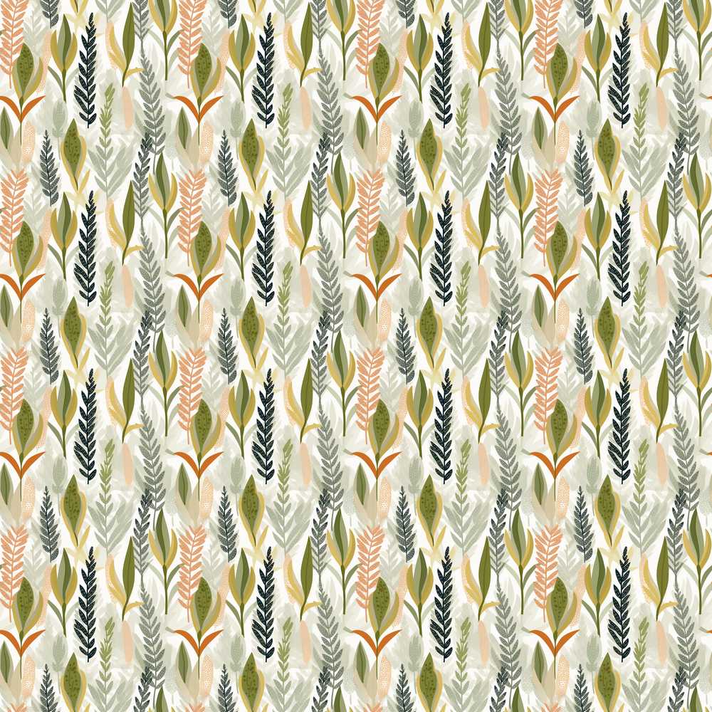 Elegant Autumn Botanical Leaves with Soft Neutral Background Wildflower
