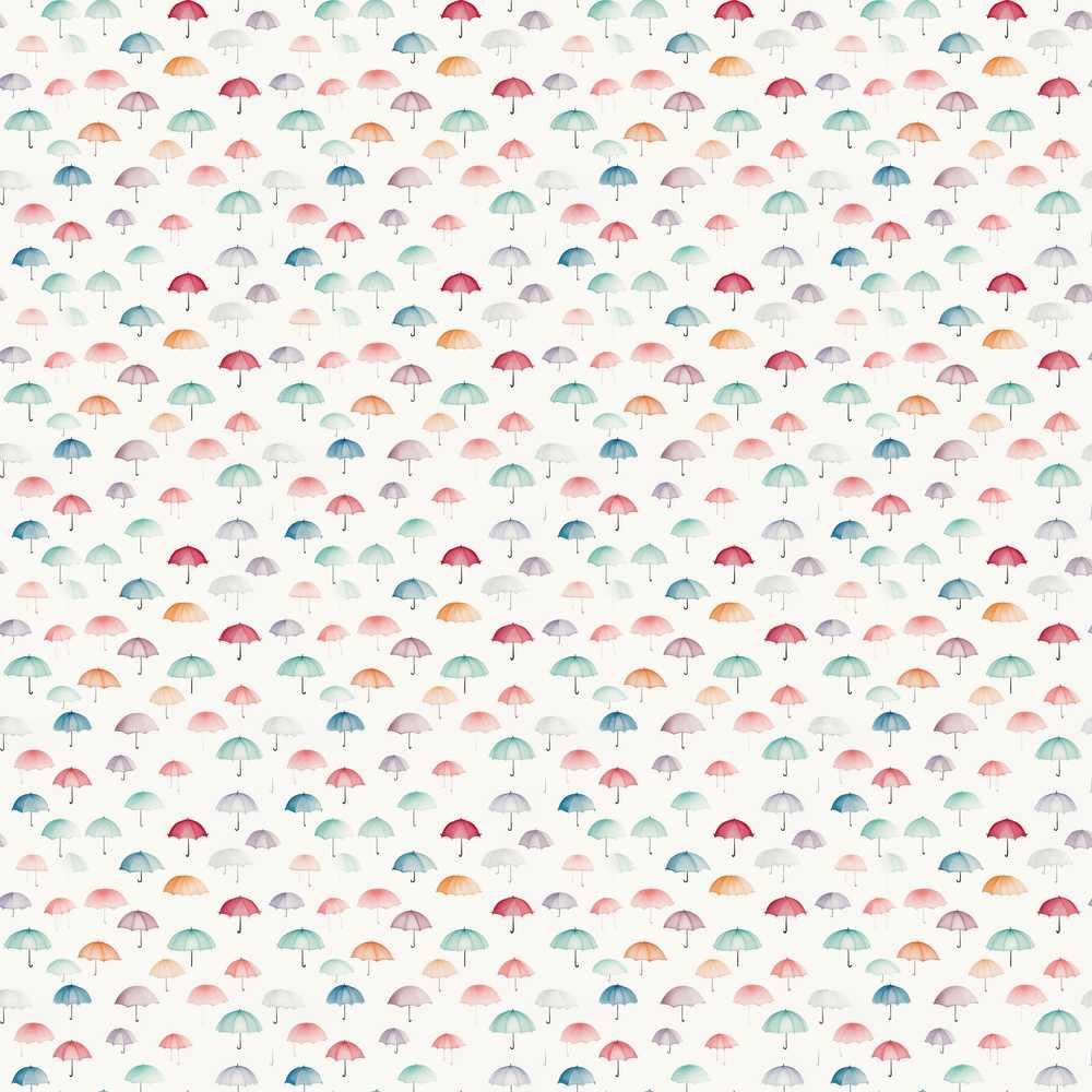 Delicate Pastel Mini Umbrellas on Light Background Decorative