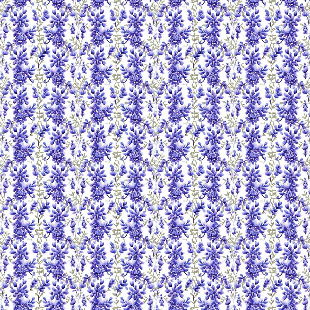 Light Blue Floral Botanical Clusters on Soft Background Wildflower