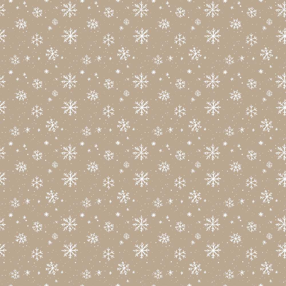 Warm Taupe Background Snowflake Winter Festive Holiday Seasonal