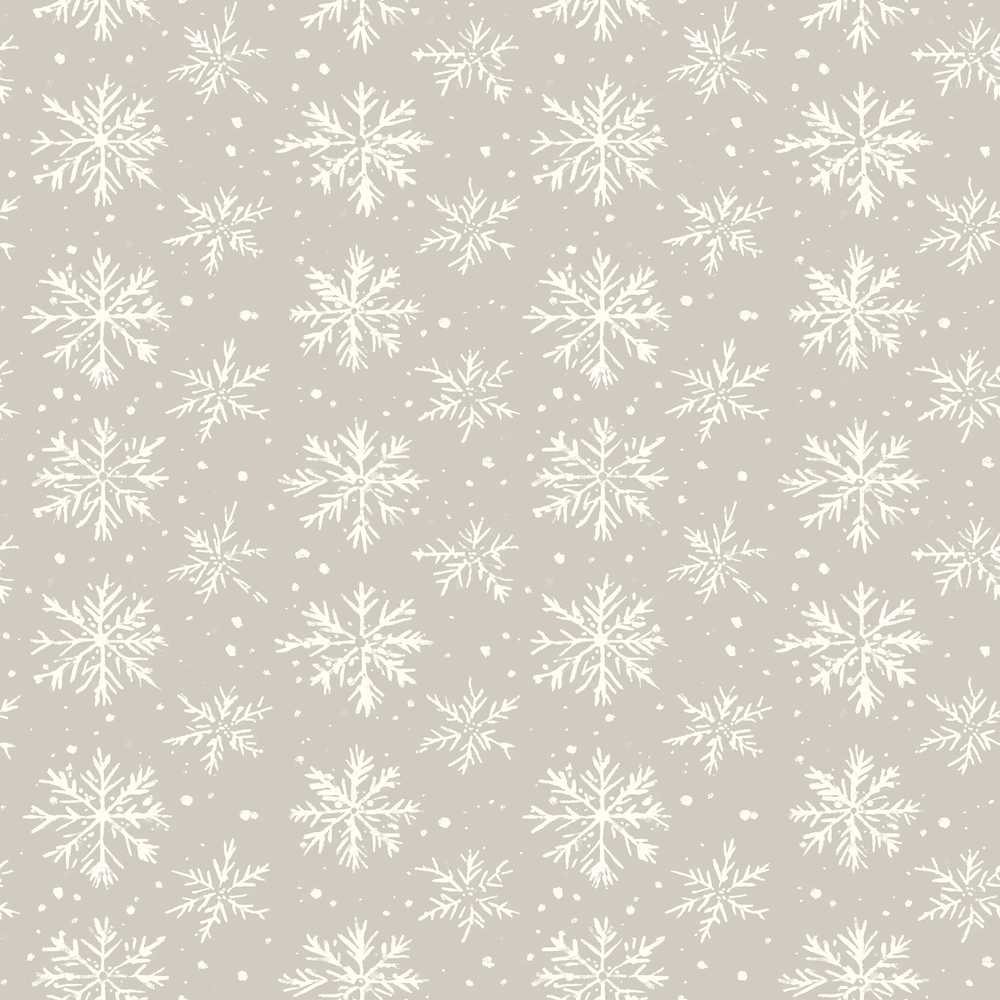 Light Grey Background White Snowflake Winter Festive Holiday