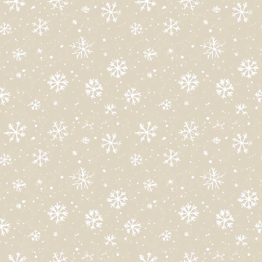 Warm Beige Background Snowflake Scatter Winter Festive Holiday