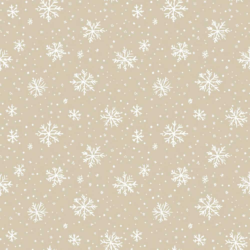 Classic Beige Background Large Snowflake Winter Festive Holiday