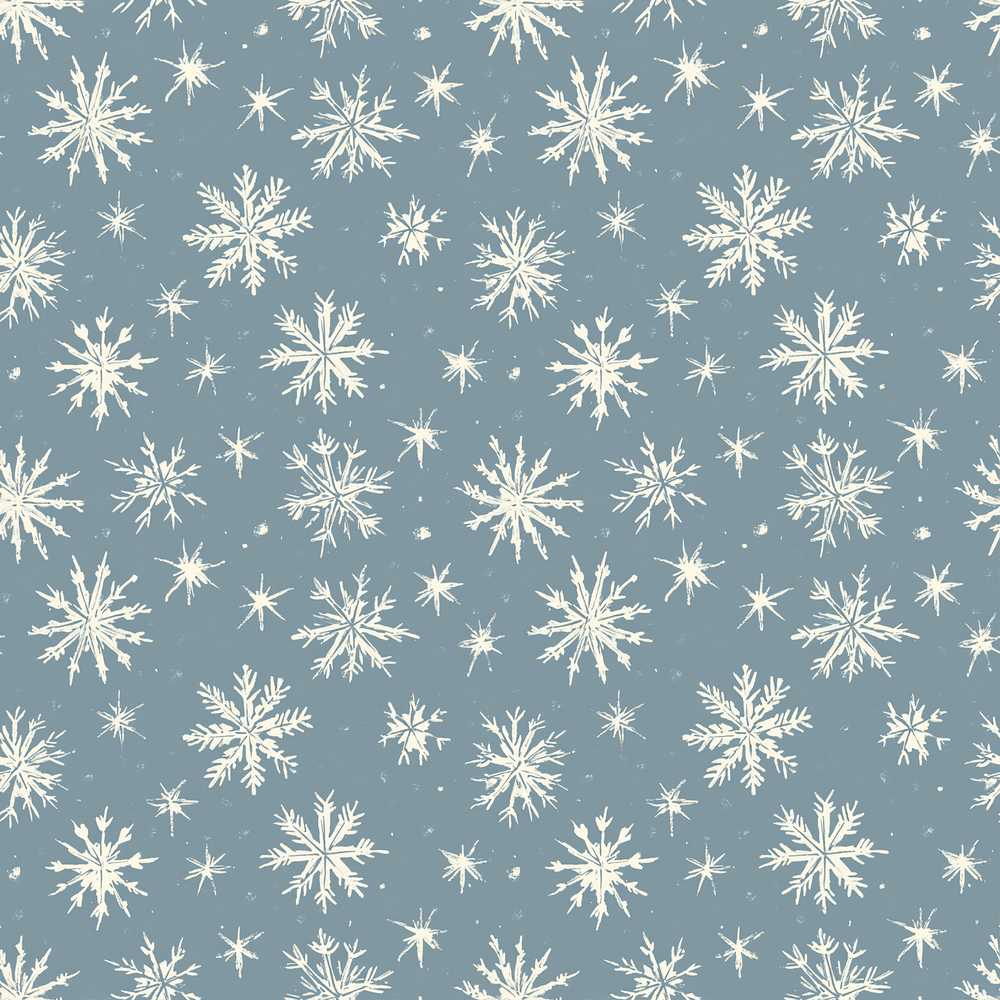 Blue Background Snowflake Star Winter Festive Holiday Seasonal