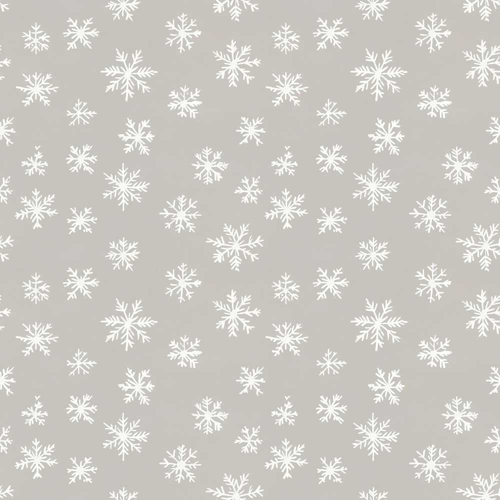 Grey Background White Snowflakes Winter Festive Holiday Seasonal
